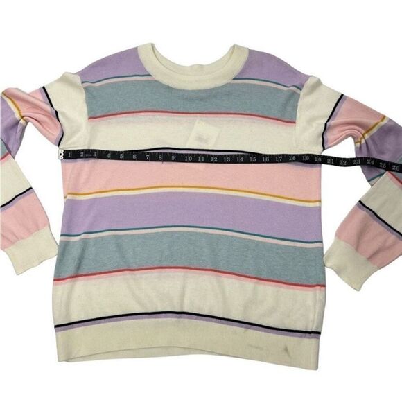 Splendid NWT ! XSmall Multicolored Shore Striped Ribbed Pullover Sweater - Picture 10 of 13